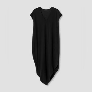 Universal Standard M(18-20) Asymmetrical Black Jersey Casual Neutral Dress